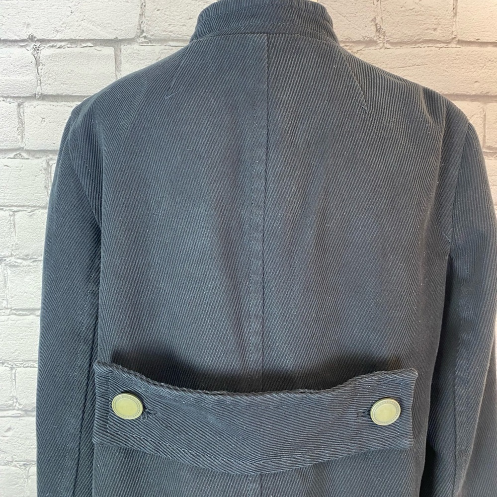 Marc Jacobs size Large Black Corduroy Coat Vintage Double Breasted Military EUC - Picture 9 of 13